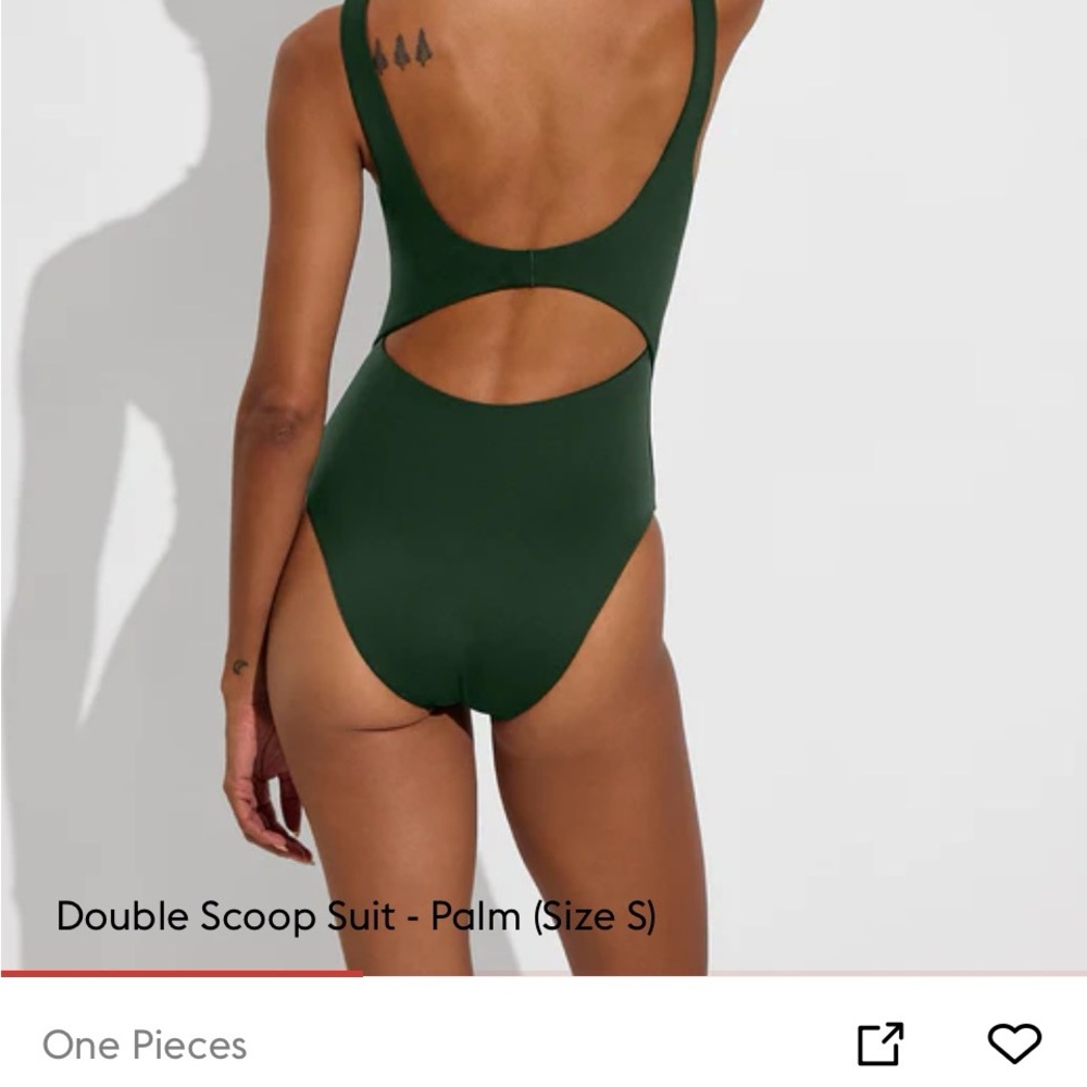 Left On Friday Palm Green Double Scoop Swimsuit